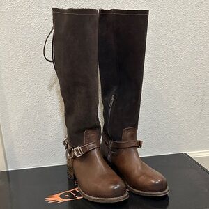 Freebirds Brown Leather Knee-High Boots